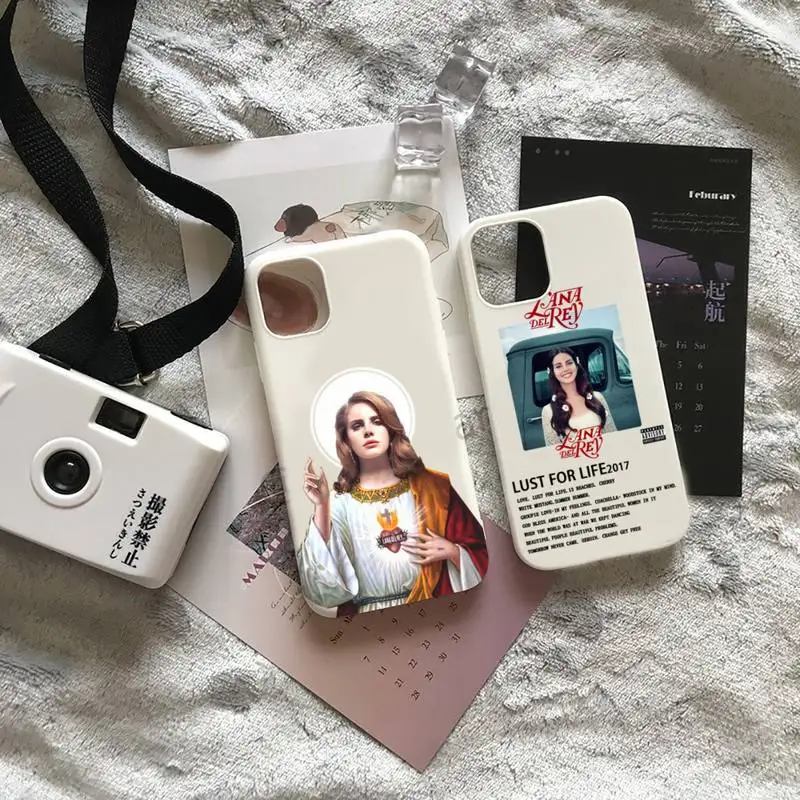 

Lana Del Rey Singer Kraft Poster Phone Case Candy Color for iPhone 14 11 12 13 mini pro X XS XR MAX Plus