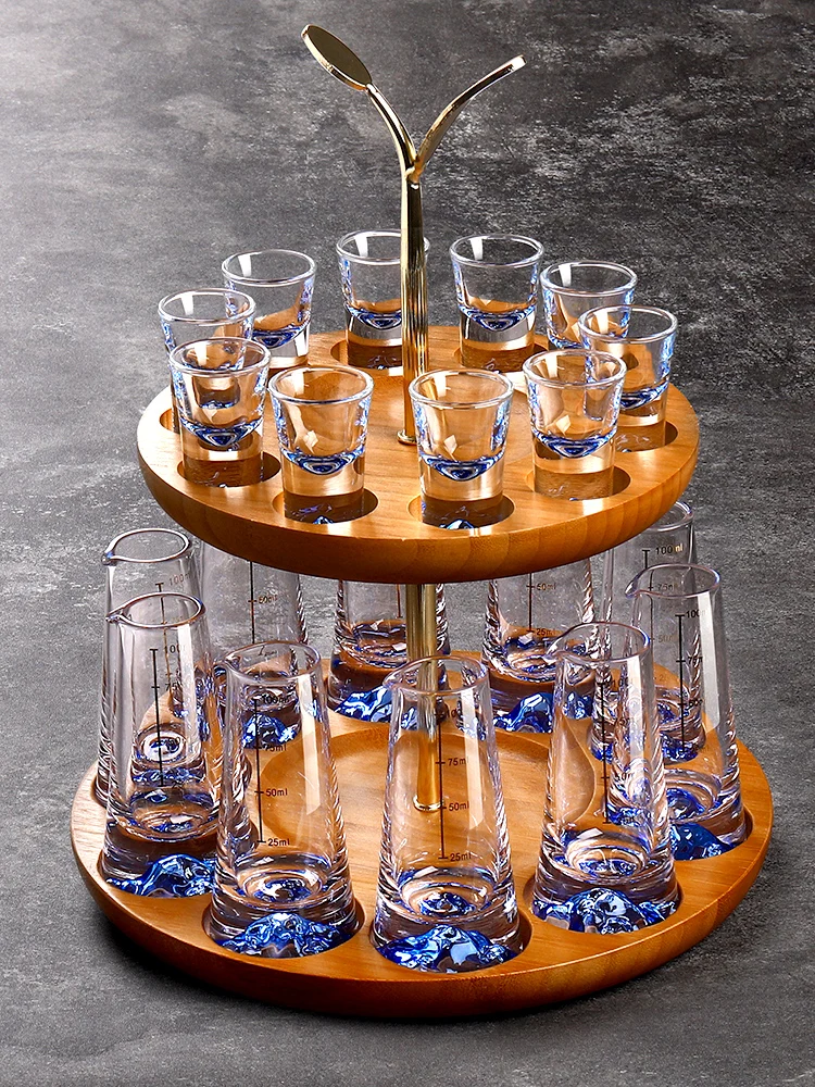 Бытовой Ледяной Синий Цзиньшань Золотая чашка Baijiu одна стандартная шкала