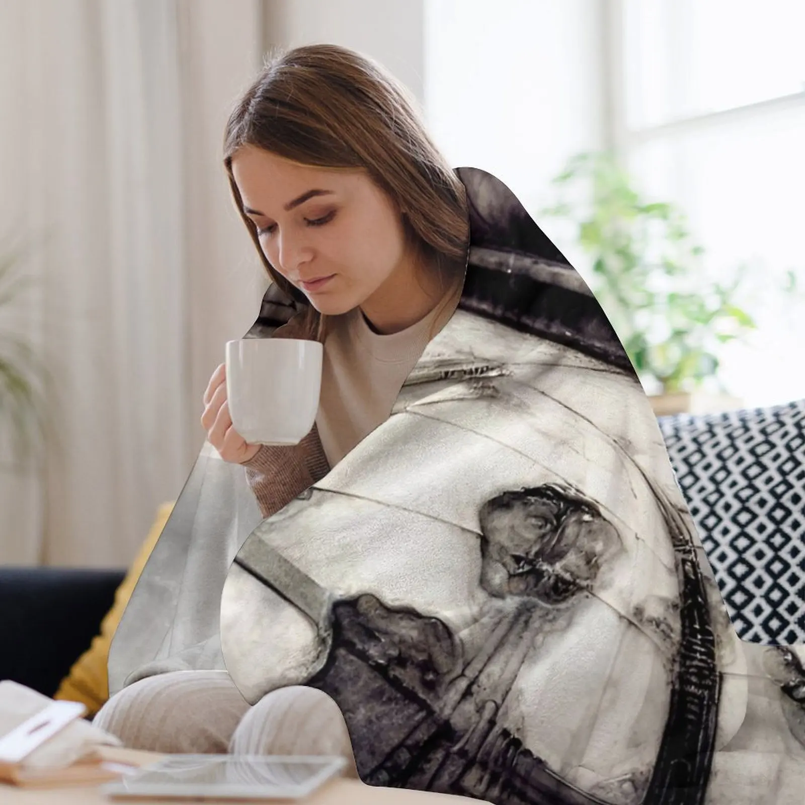 Одеяло с черепом HR Giger в стиле стимпанк диван для детских одеял