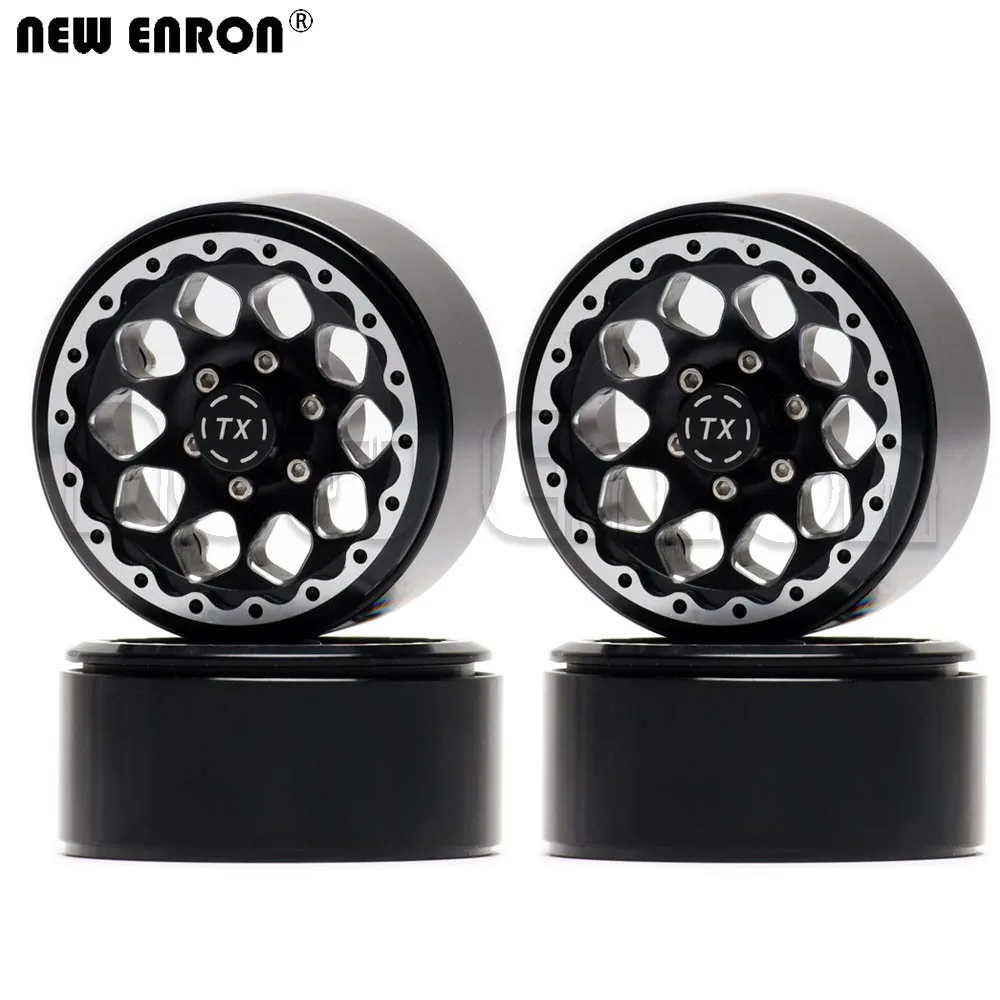 

NEW ENRON 4P Aluminum 1.9" Beadlocks Rim Black 1065 For Axial SCX10 D90 D110 RC Car Rock Crawler MST TF2 TRX-4 TRX4 T4