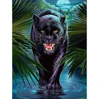 5d diamond painting forest black leopard full drill by number kits diy diamond set arts craft decorations