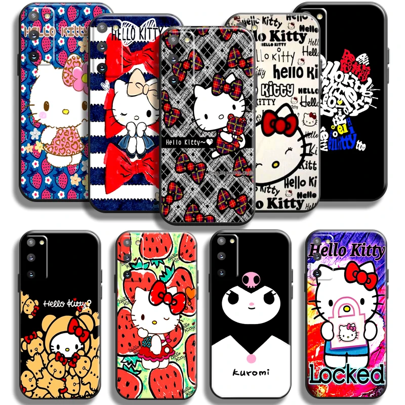

Cute Cartoon Hello Kitty For Samsung Galaxy S22 S21 S20 S10 10E S9 S8 Plus S22 S21 S20 Ultra FE 5G Phone Case Back Carcasa