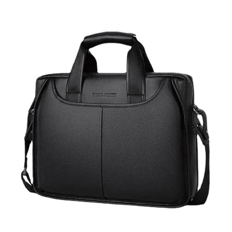 Boutique Men's Handbag 100% Real Leather Business Casual Crossbody Bag Shoulder Men's Briefcase High Quality Messenger Bag