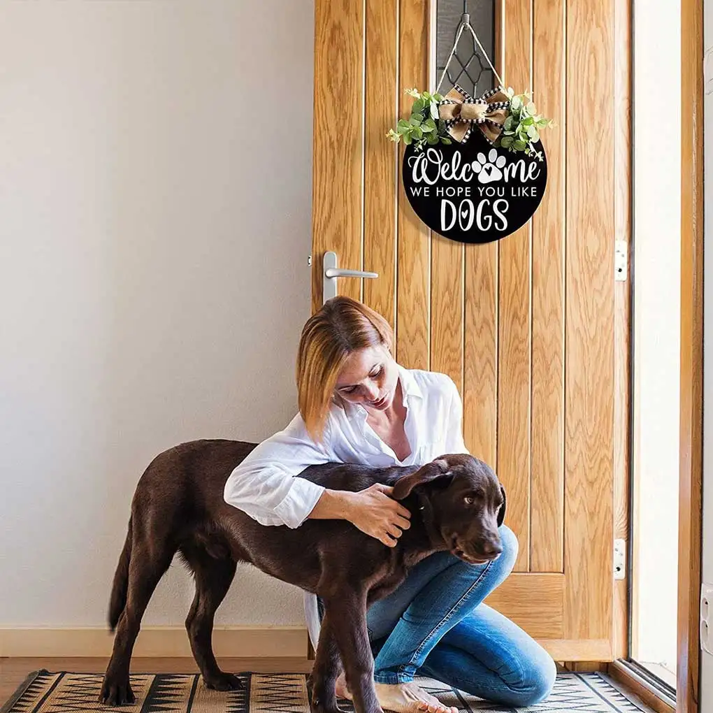 

Дверной знак приветствия вешалка фермерский Офис Ресторан гостиная внутренний дворик украшения подарки Белый