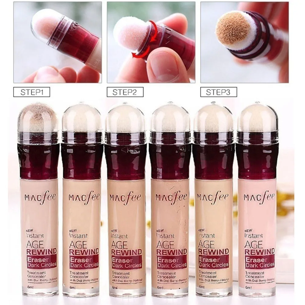 Eraser Concealer Pen Face Make Up Waterproof Concealer Stick Cover Dark Circles Spots Acne Marks Concealer Brightens Skin Tone images - 6