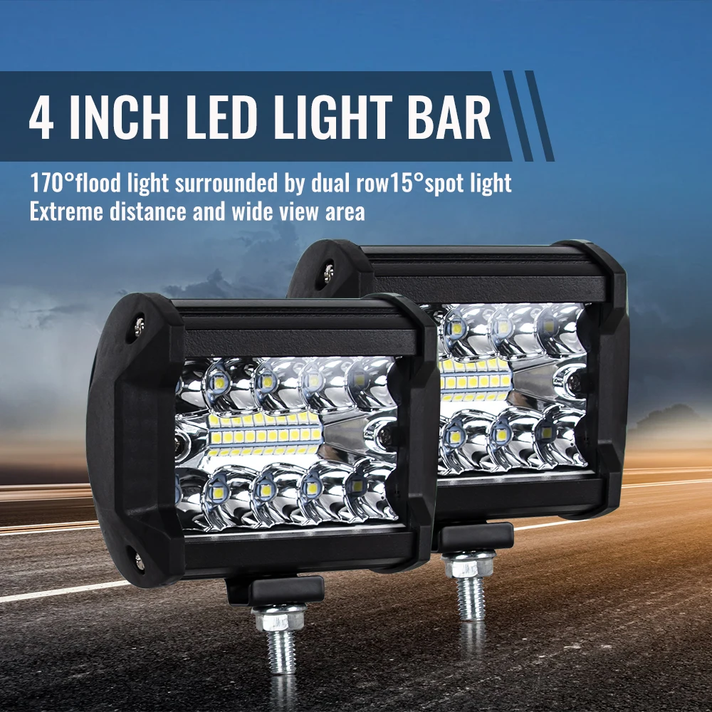 

Светодиодная фара рабочего освещения для внедорожников, точечного и прожекторного освещения, комбинисветодиодный светодиодная фара для грузовиков, автомобилей, 4x4, лодок, квадроциклов, противотумансветильник фасветильник, s, автомобильные товары