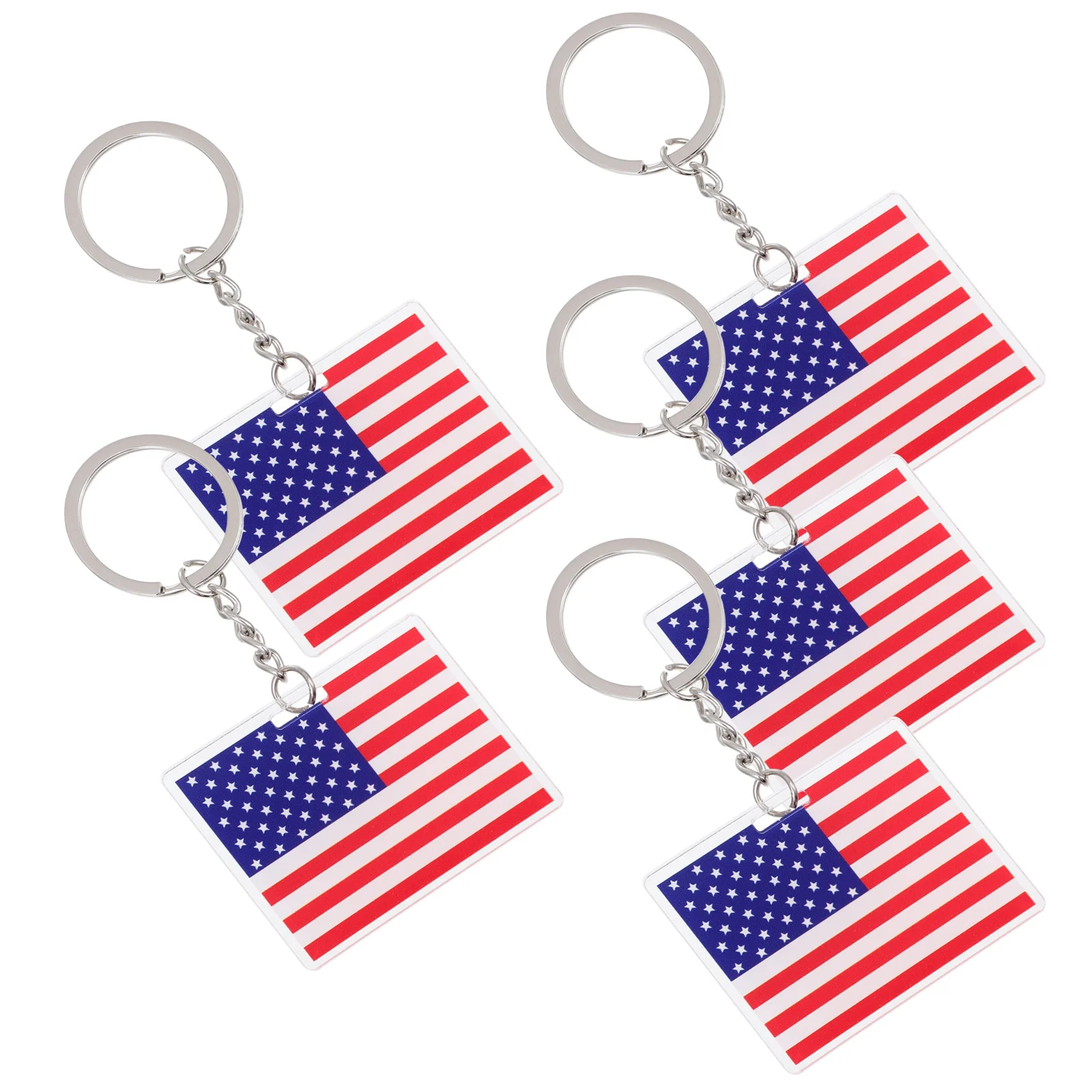 

5Pcs Motorcycle Key Chains Patriotic Party Favors Backpack Hanging Ornament