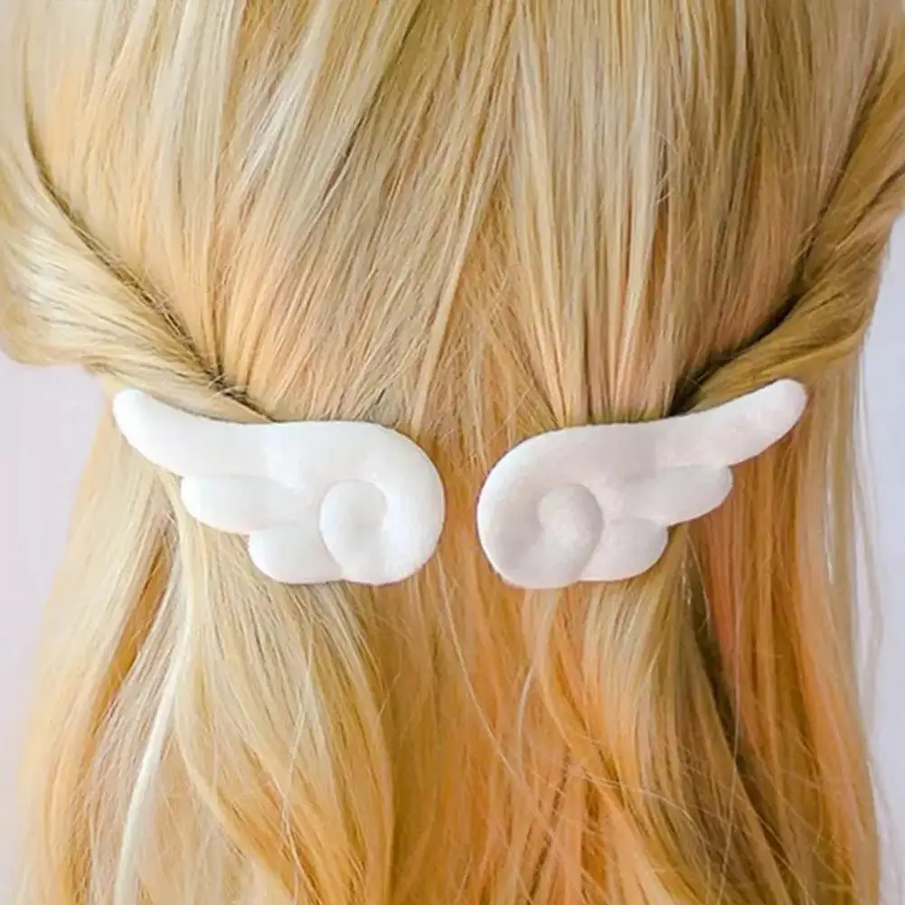 

Lovely Plush Hairpin Angel Clip Headdress Non Slip Bobby Pins Hair Clips Barrettes Headdress For Girls W1k4