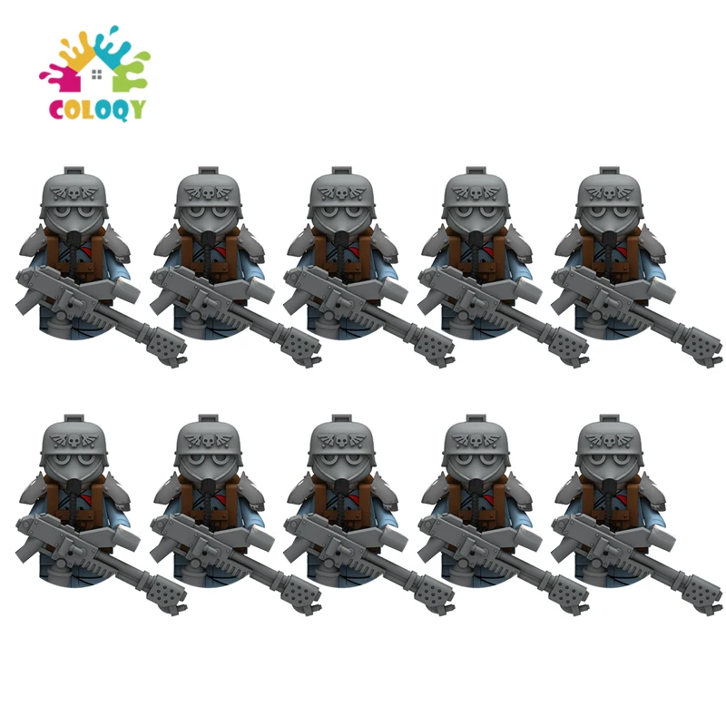 

New WW2 Soldier Building Blocks Military Army Figures Gas Mask Rifles Weapons Educational Toys For Boys Christmas Gifts