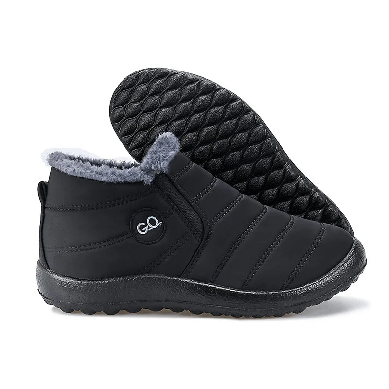 

Мужские ботинки, легкая зимняя обувь для мужчин, зимние ботинки, водонепроницаемая зимняя обувь размера плюс 47, Зимние ботильоны без шнуровки унисекс