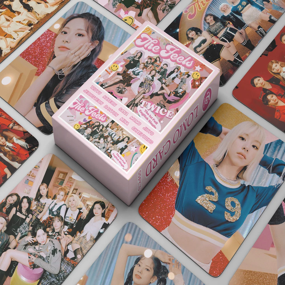 

54PCS/set Kpop TWICE Lomo Cards New Photo Album The Feels HD High Quality Photocard K-pop TWICE Fans Collection Gift