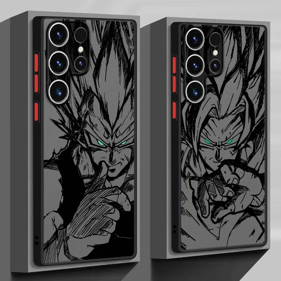 Фото Чехол для Samsung Galaxy S20 FE S23 S21 5G S10+ S9 Plus S22 Plus S25 Ultra S21 S24 Ultra TPU Cover Dragon Ball Goku Vegeta №1