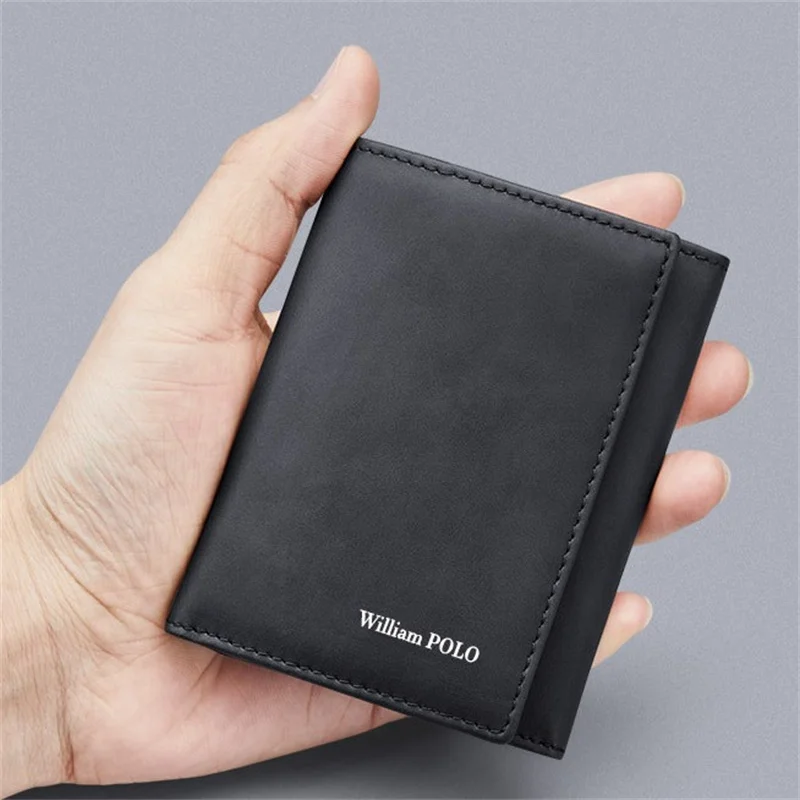 Роскошный брендовый кошелек WILLIAMPOLO для мужчин стильный короткий бумажник мелочи