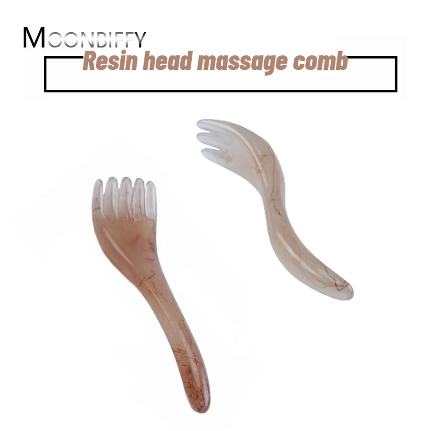 

1pcs Resin Beeswax Scalp Massage Comb Five Claw Head Scratcher Three-pronged Scalp Massager Health Care Scarping Stick Masaje