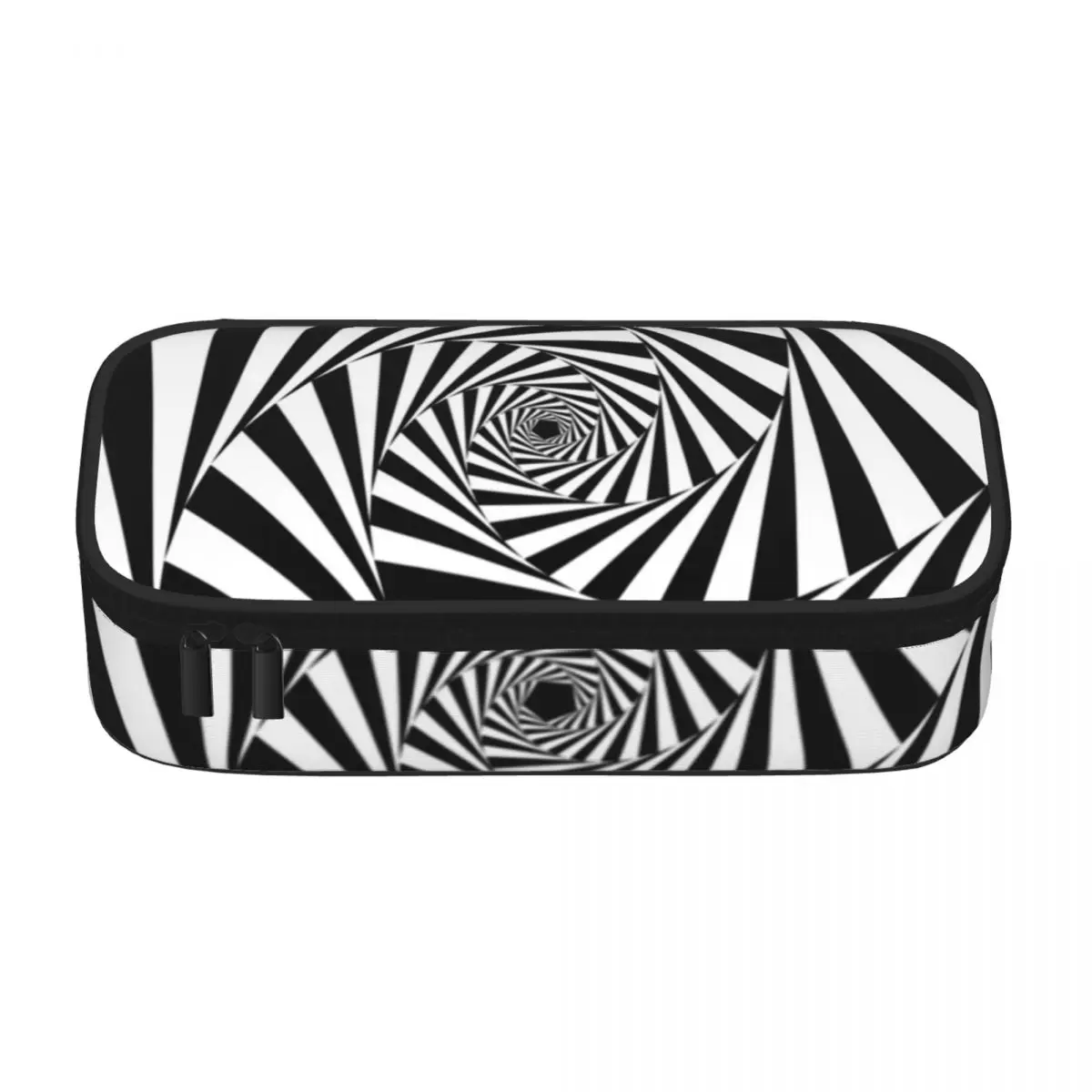 Black And White Zebra Print Pencil Case Aperture Spiral College For Child Zipper Pencil Box Cute Large Pen Bag