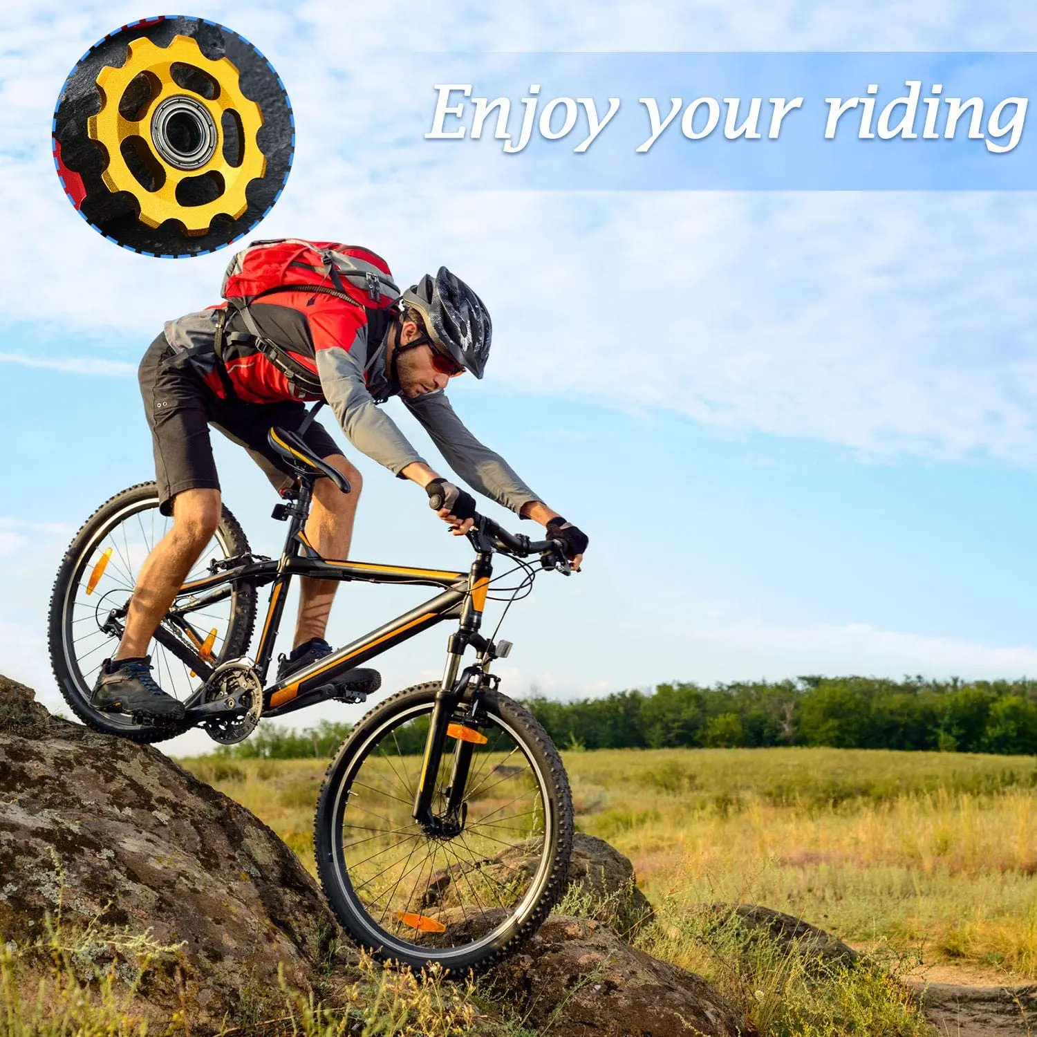 Задний переключатель передач для горного велосипеда 11T шкив с ЧПУ направляющий