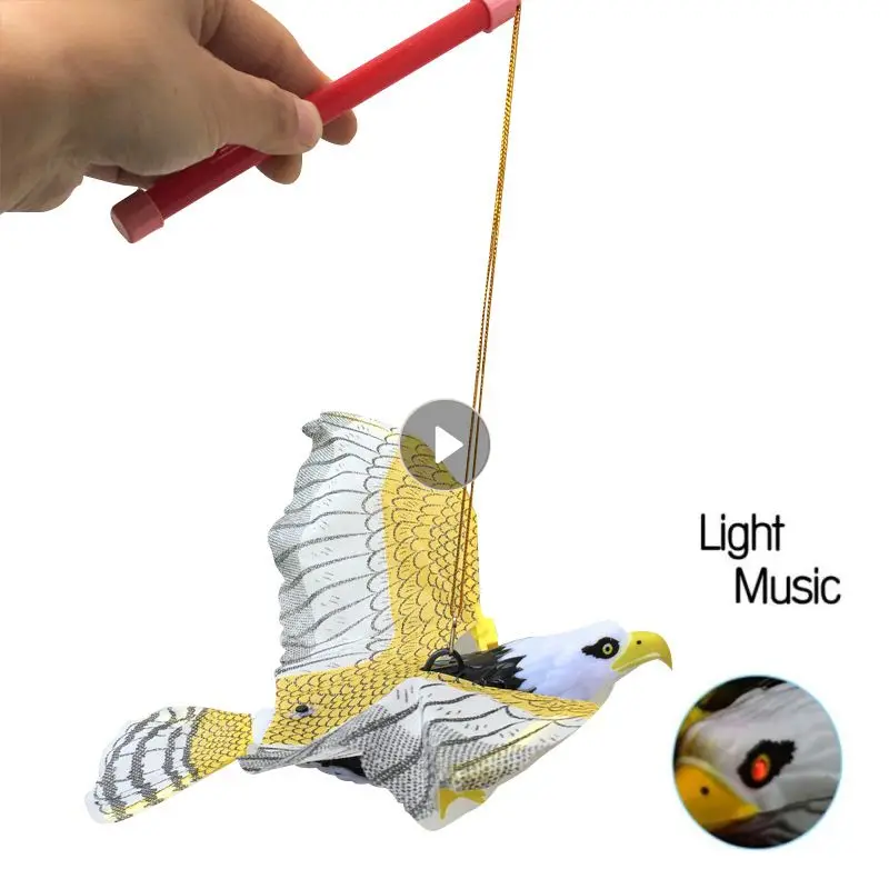 

Светящаяся птица с музыкальным репеллентом, подвесная птица, летающая птица, садовое украшение, портативная летающая птица
