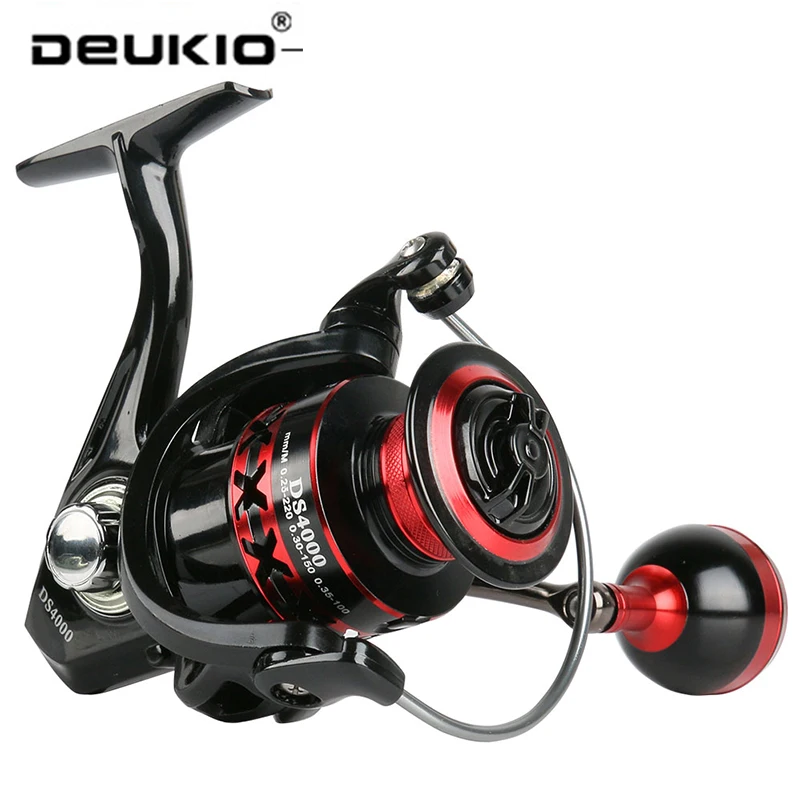 

DEUKIO DS2000-7000 2+1BB Spool Spinning Fishing Reel 10KG Max Drag 5.0:1/4.7:1 Gear Ratio Freshwater Carp Fishing Reel All Metal