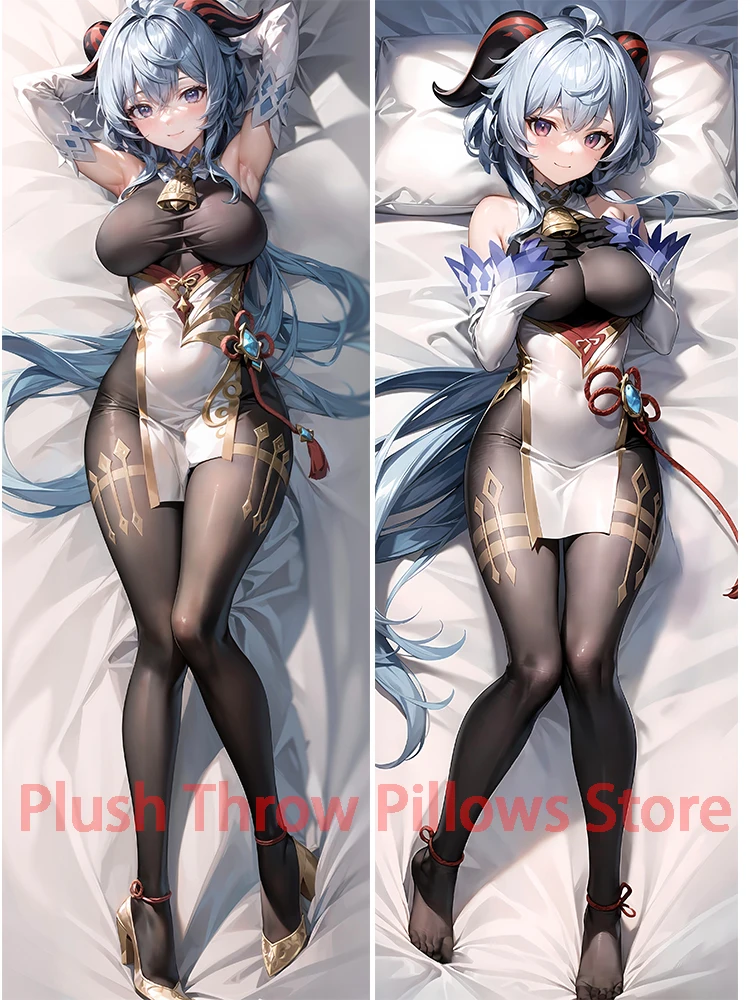 

Dakimakura anime Ganyu Genshin Impact Double-sided Print Life-size body pillows cover Adult pillowcase