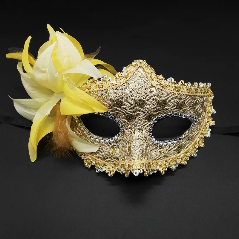 Женская Маскарадная маска с цветами для девушек Венецианский костюм женский
