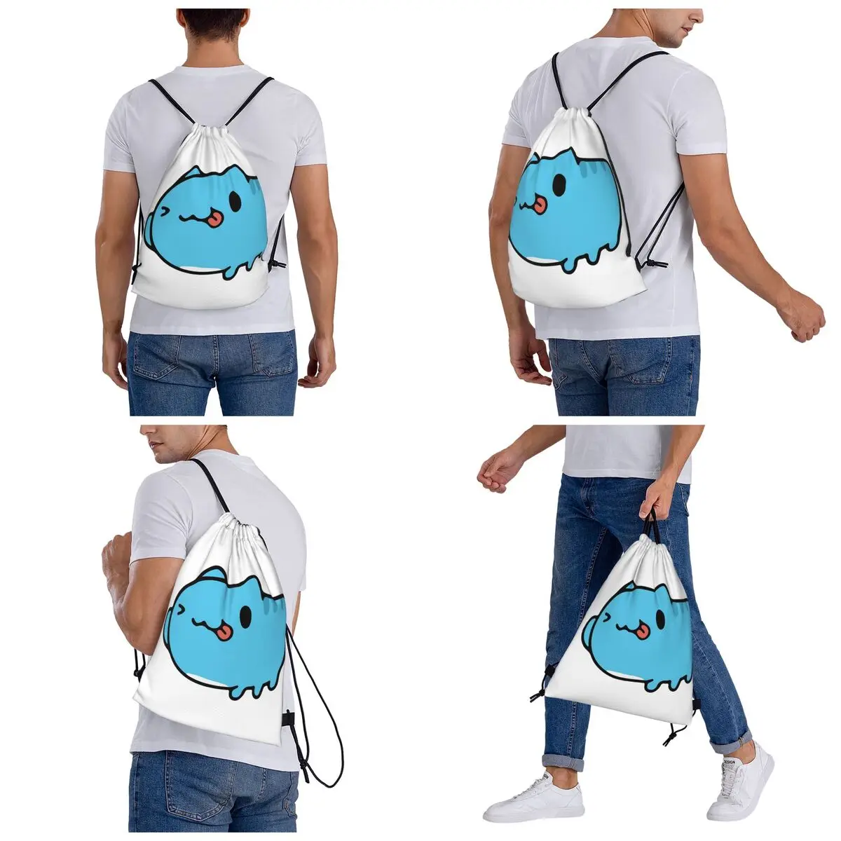 Рюкзаки с изображением комиксов Bugcat Capoo Bug Cat портативные сумки на шнурке