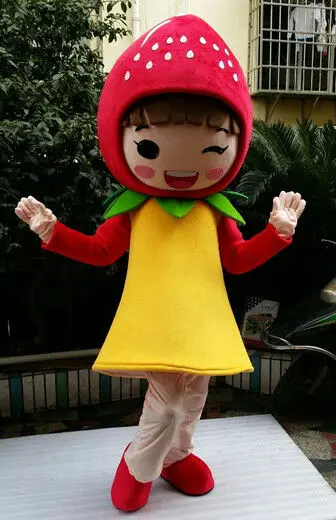

Lovely Strawberry Mascot Costume Suits Cosplay Party Game Dress Clothing Advertising Carnival Halloween Easter Festival Adults
