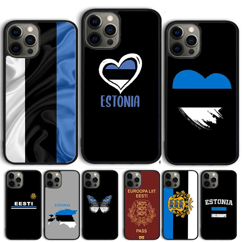 Estonia Flag Coque Phone Case for iPhone 5 6 7 8 Plus XR XS for Apple 13 11 12 14 Mini Pro Max Back Cover Fundas Shell