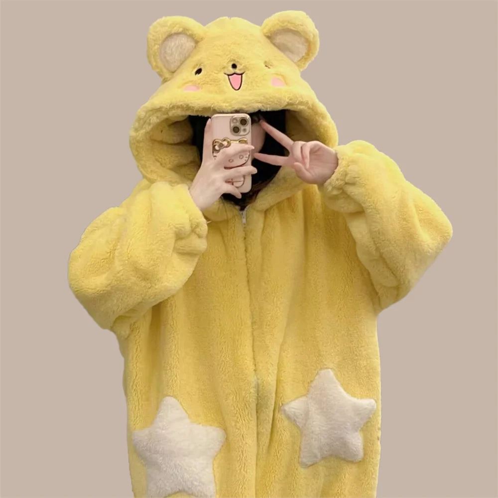 Аниме Card Captor Sakura Cerberus пижамы для косплея комбинезон взрослых бархатное боди