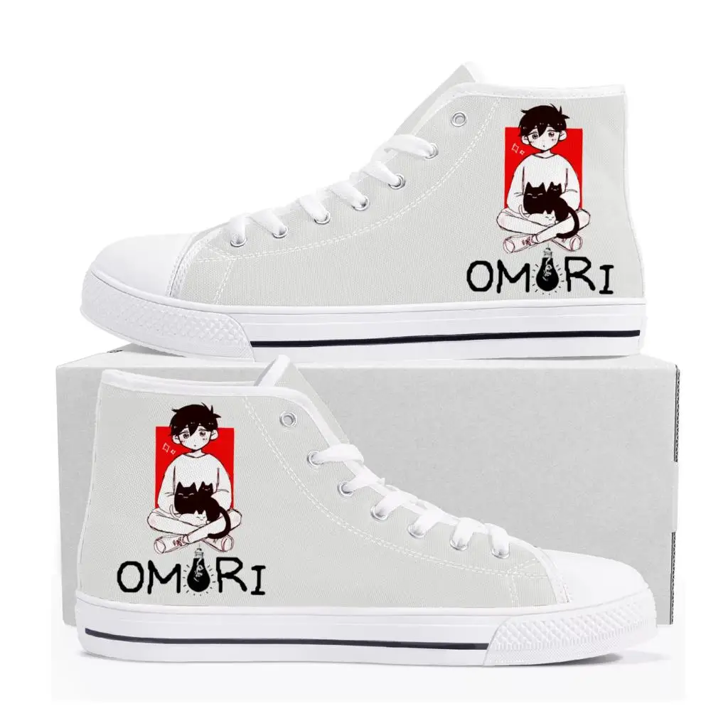 

Omori High Top Sneakers Hot Cartoon Game Mens Womens Teenager High Quality Fashion Canvas Shoes Casual Tailor Made Sneaker