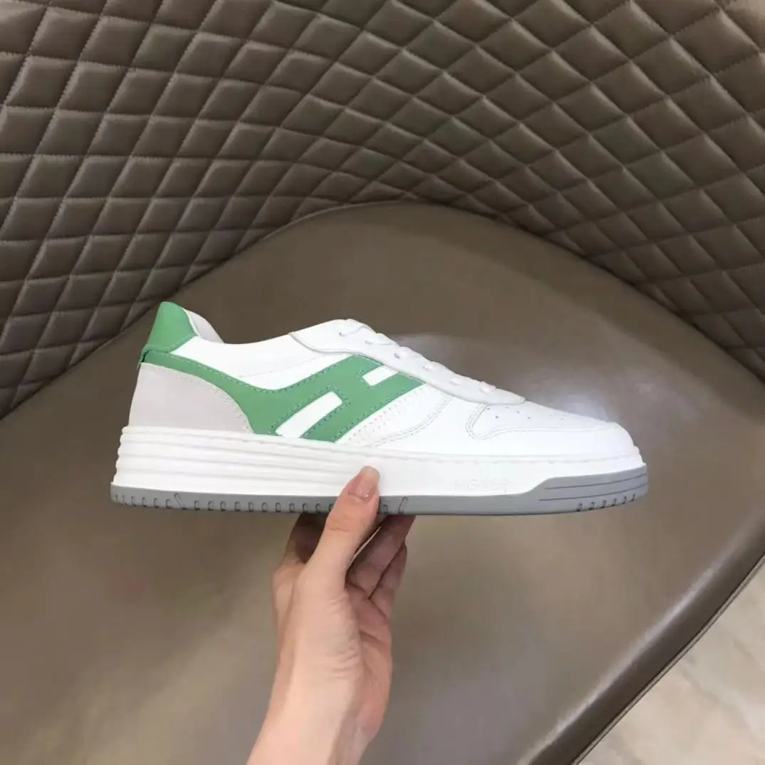 Casual Shoes Designer Men Women Patform Fashion Lace Up Leather Rubber Sole Black White Green Trainer Canvas Shoe Sneakers