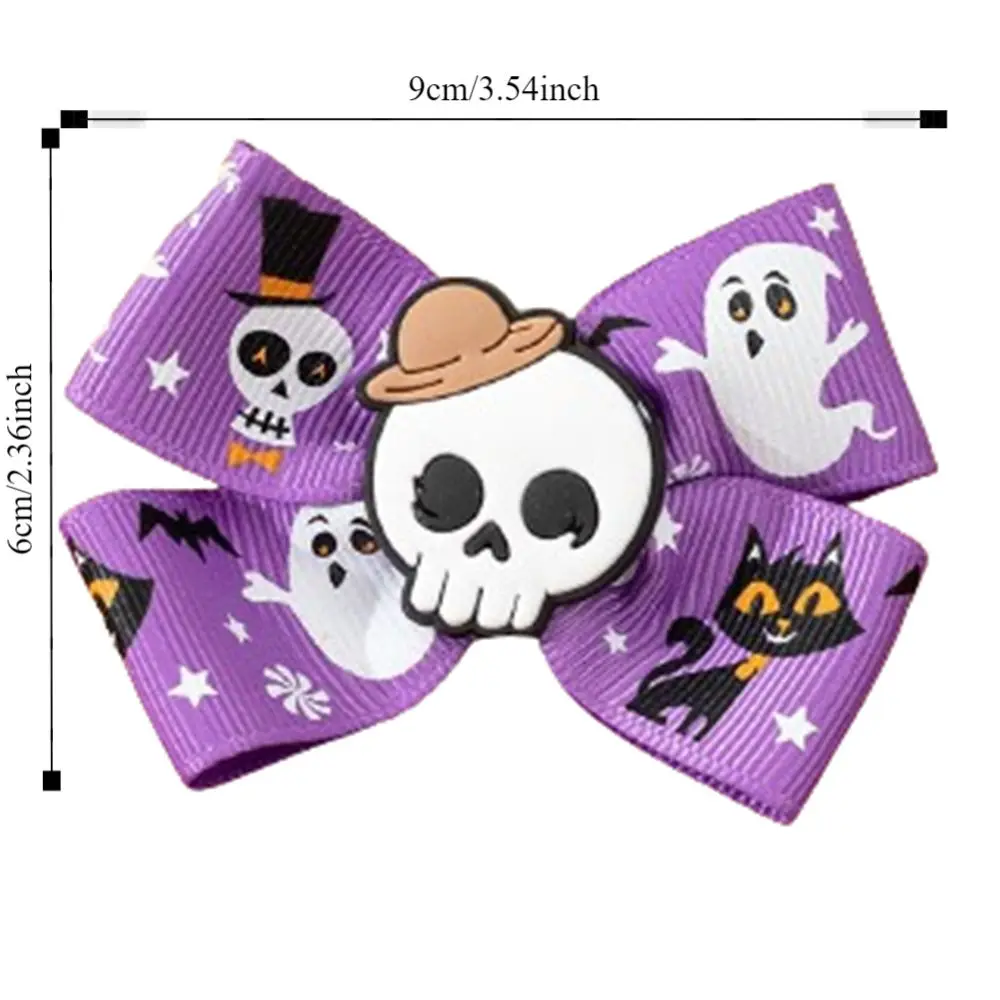 Заколка для волос в виде призрака с бантом на Хэллоуин модная шпилька глазным