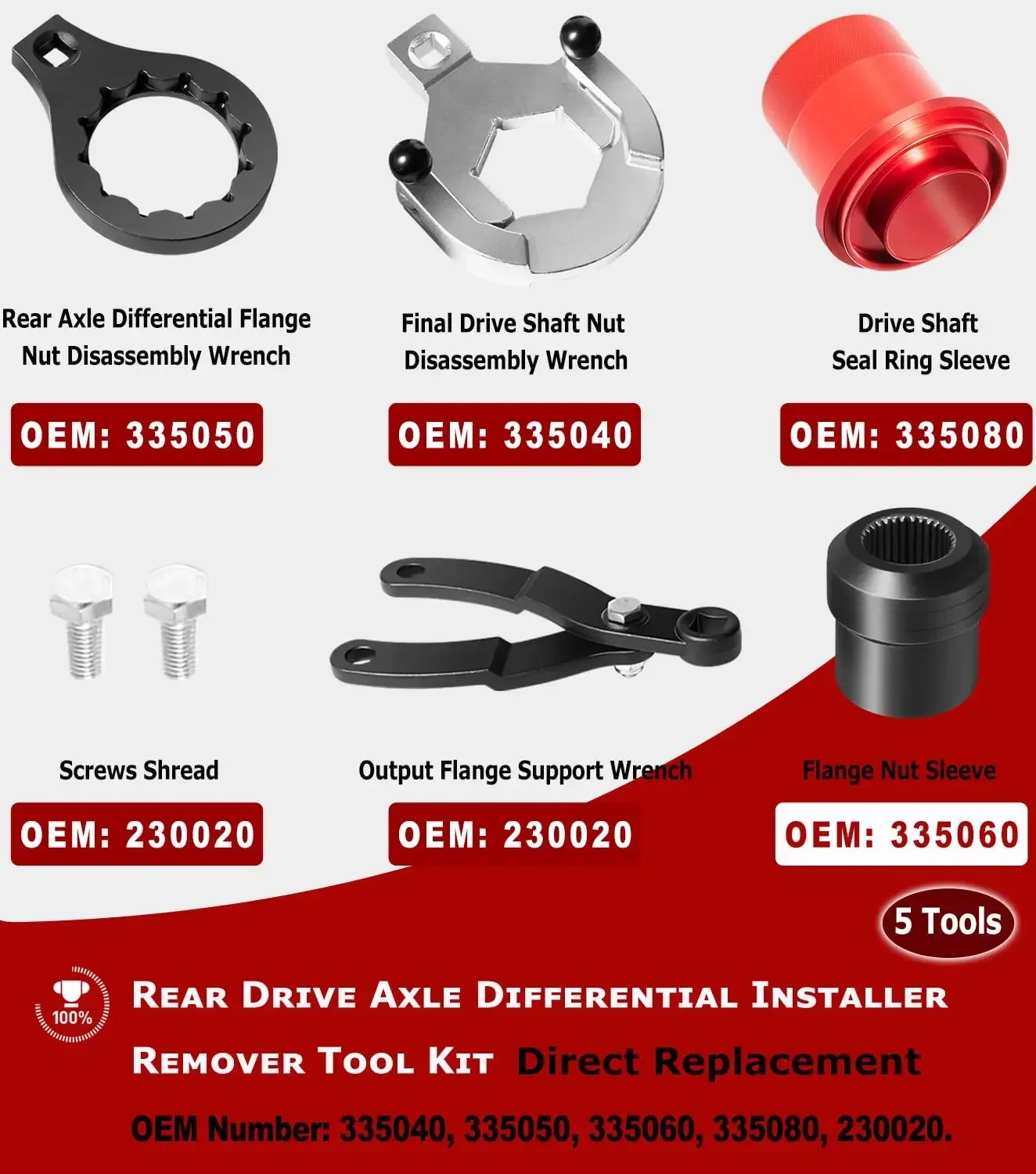 Набор инструментов для снятия установочного дифференциала заднего привода BMW X3 X5