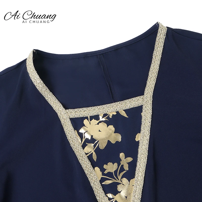 New Muslim Robe Islamic Clothing for Women Middle East Duibai Arab Ramadan Prayer Lace Polka Stiching Elegant Abaya Belt Dress