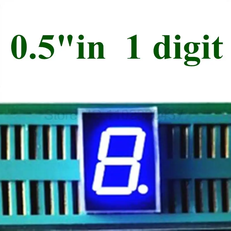 

0.5 inch 7 Segment Blue LED Display1 Bit Digital Tube Plastic Metal Common Cathode(Nixie tube) 0.5" 0.5in digital tube