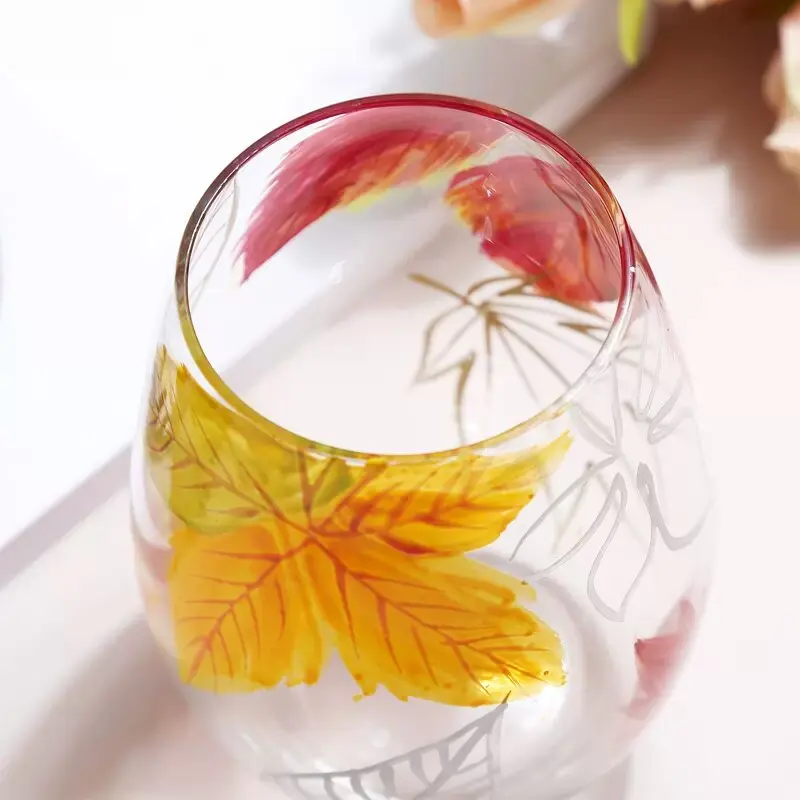 Хрустальная стеклянная чашка с ручным рисунком креативные бокалы для