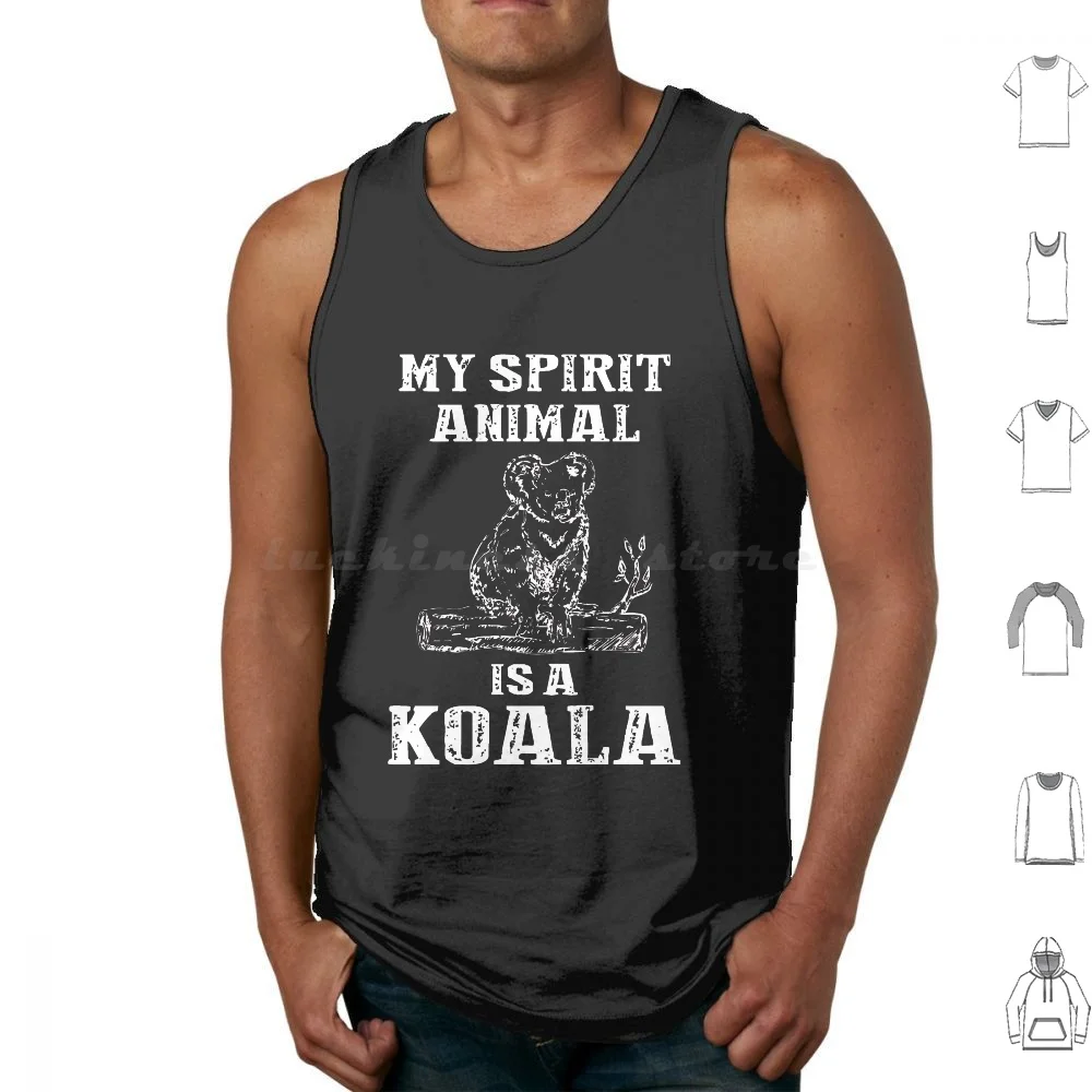 

Майка My Spirit Animal Is A Koala, жилет без рукавов, милая очаровательная милая Коала, цитаты, забавные животные