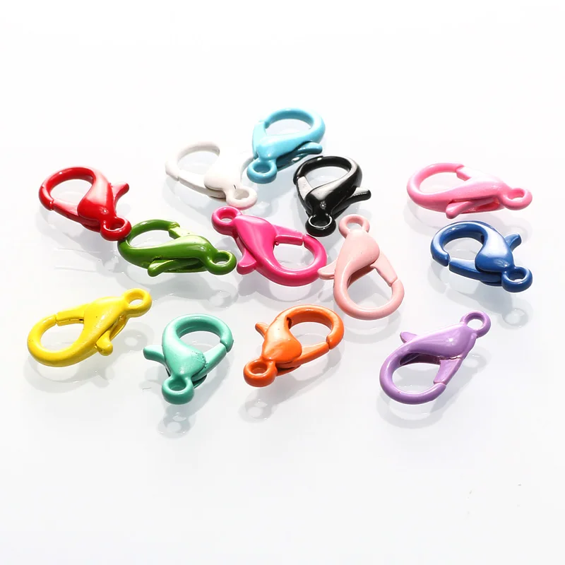 

30pcs 12x6mm/14x7mm 14 Colors Alloy Lobster Clasp Hooks for Necklace&Bracelet Chain DIY Fashion Jewelry Findings Wholesale