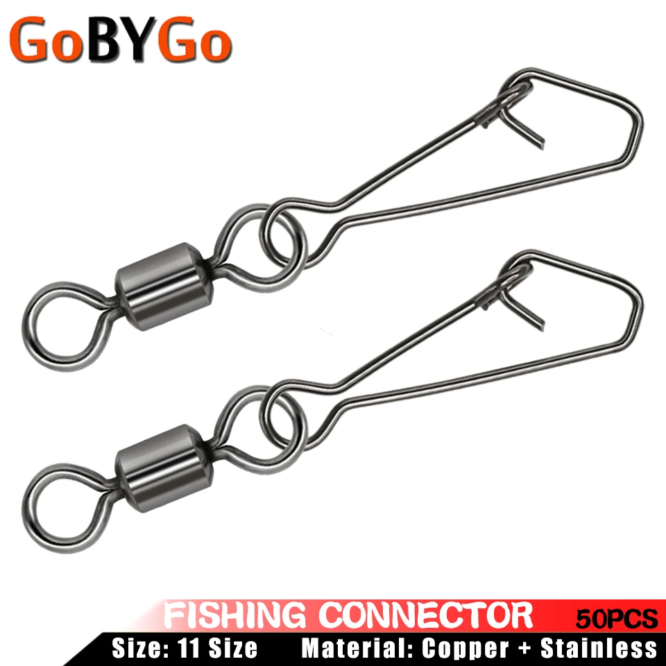 

50 шт./лот поворотный Быстрый штырь высокоскоростной рыболовный соединитель аксессуары Медная нержавеющая сталь рыболовные снасти кольцев...