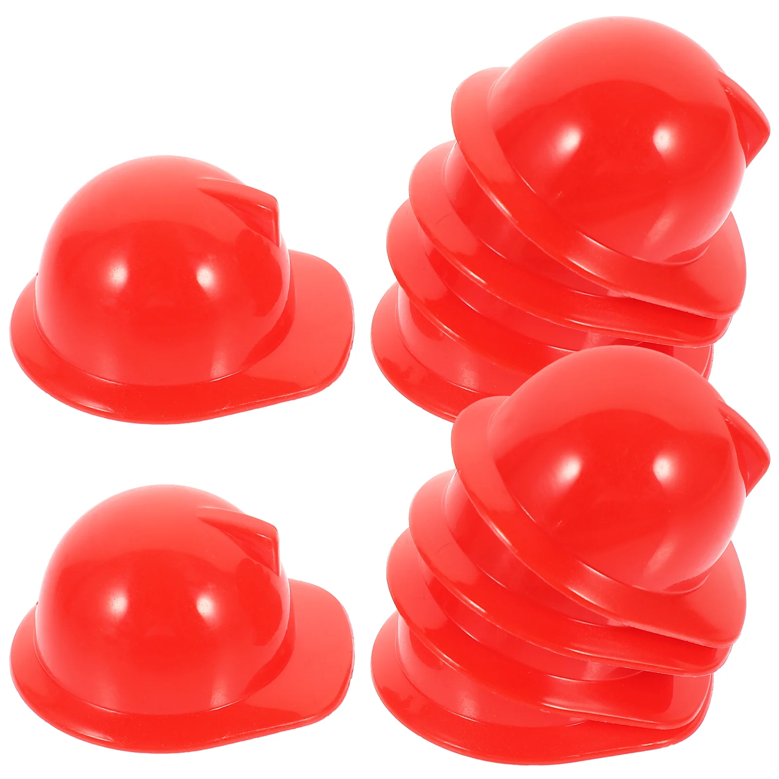 

20 Pcs Kids Toy Small Chickens Miniature Construction Hat Bottle Cap Plastic Cake Topper Safety Child