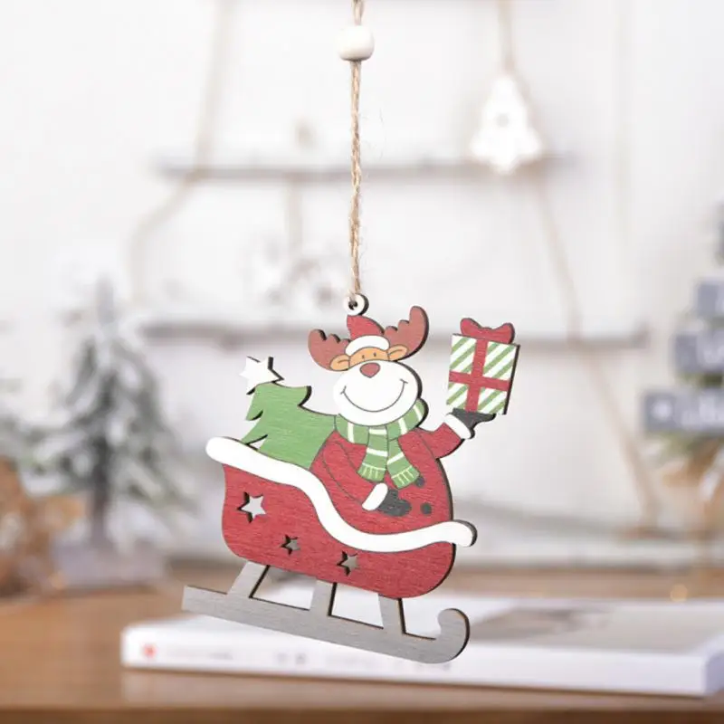 

Painted Pendant New Portable Sled Pendant Sled Creative Idea Pendant Holiday Decorations Christmas Tree Pendant Cartoon