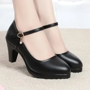 

2023 модные женские туфли на высоком каблуке, женские туфли высокого класса, Женская Роскошная обувь на среднем каблуке