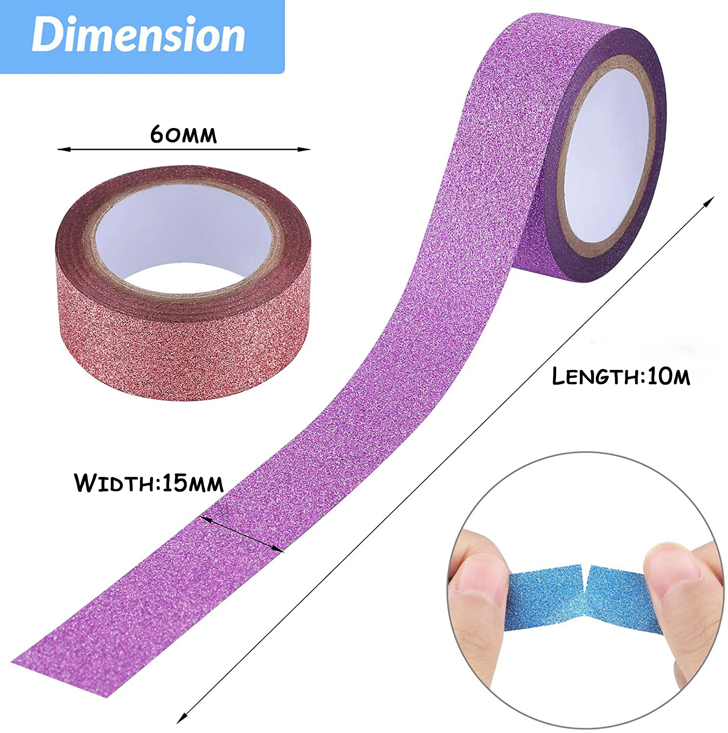 Лента дневного света 10 м декоративные клейкие ленты для скрапбукинга цветная