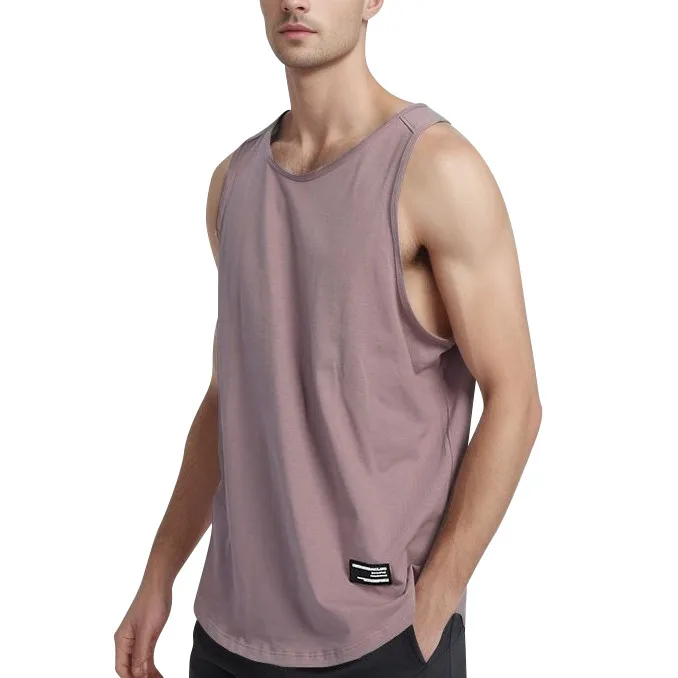 

Men'S Tank-Top Muscle Bodybuilding Workout Vest Sleeveless Shirt Pink Tanks Breathable Quick Dry Gym Fitness Training Clothes