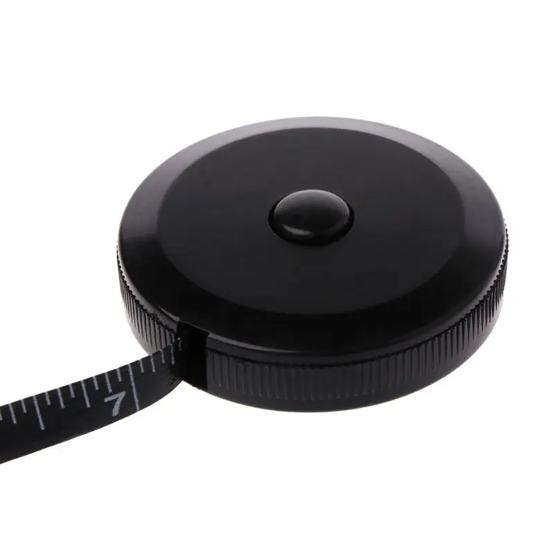 

1.5m/60inch Black Tape Measures Dual Sided Retractable Tools Automatic ABS Flexible Mini Sewing Measuring Tape 19QB