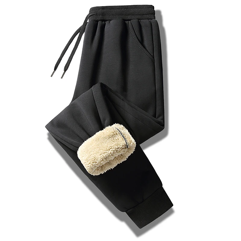 Мужские кашемировые спортивные брюки зимние теплые из овечьей шерсти мужские