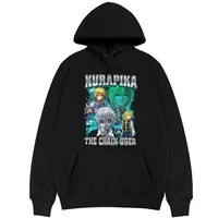 japanese anime hunter x hunter kurapika the chain user graphic printed hoodie men women loose casual sweatshirt mens streetwear