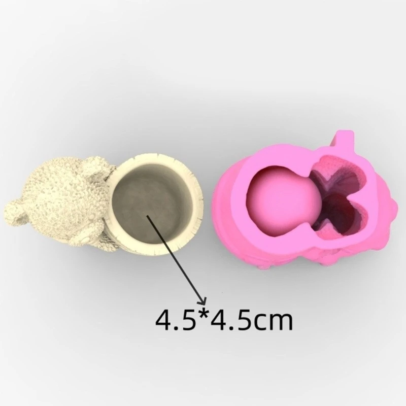 Милый медведь форма для цветочных горшков эпоксидной смолы держатель ручки