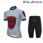 Комплект велосипедных футболок для мальчиков EKOIES, одежда для велоспорта 3D, Летний дышащий Детский комплект велосипедных футболок