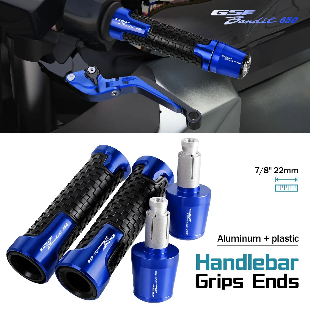

FOR SUZUKI GSF650BANDIT GSF650 BANDIT 2005 2006-2010 Motorcycle Non-slip Handle Bar Handlebar Grip End Cover Cap Hand Grips CNC