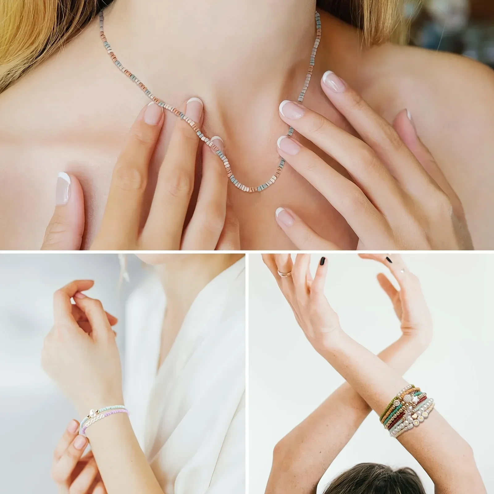 Макаронные матовые бусины для браслета сделай сам 3 мм рисовые набор материалов с